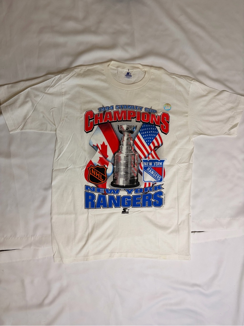 Vintage NWT New York Rangers 1994 Stanley Cup Champions Starter T-Shirt size L